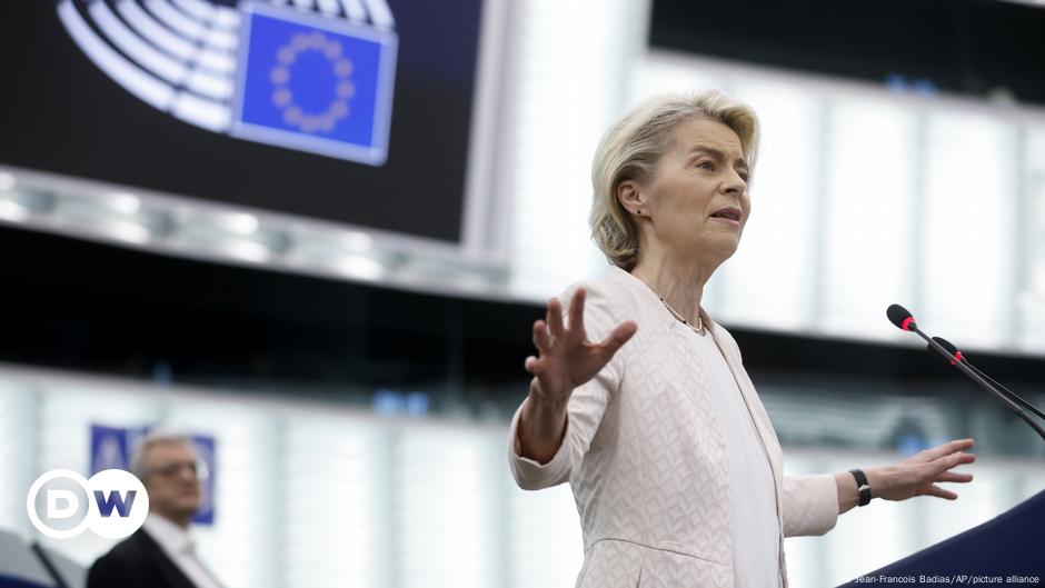 Von der Leyen als EU-Kommissionspräsidentin wiedergewählt