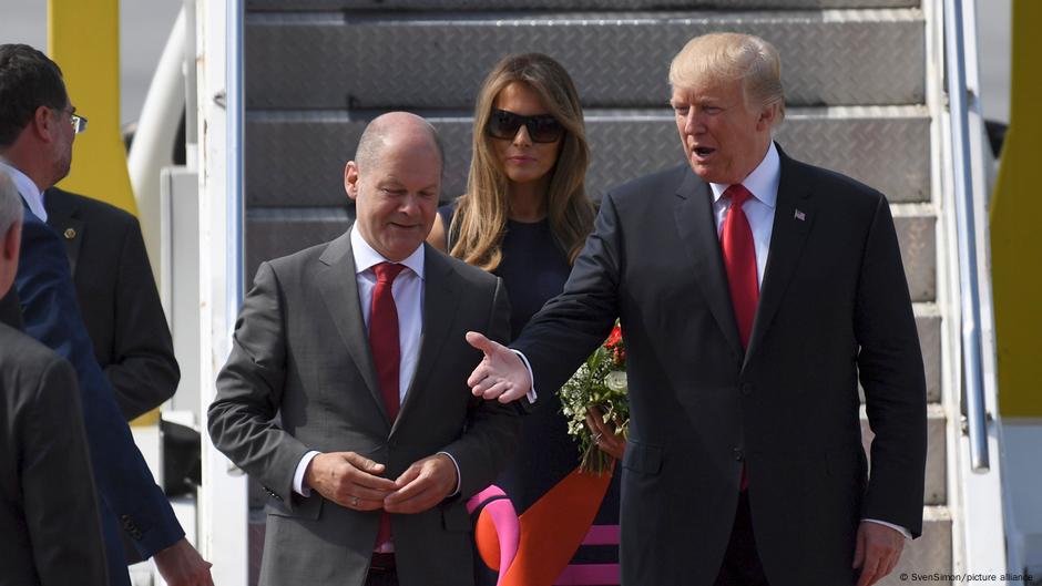 Nikad dobar odnos: tadašnji predsednik SAD Donald Tramp (desno) sa suprugom Melanijom 2017. na sastanku G20 u Hamburgu s tadašnjim gradonačelnikom Hamburga Olafom Šolcom