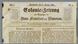 Capa do jornal "Colonie-Zeitung" de 1863 Capa do jornal "Colonie-Zeitung" de 1863