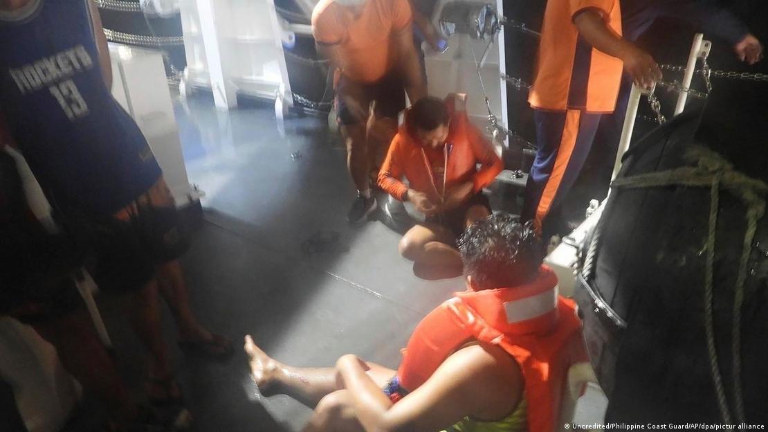 Rescued crew members from the MT Terra Nova