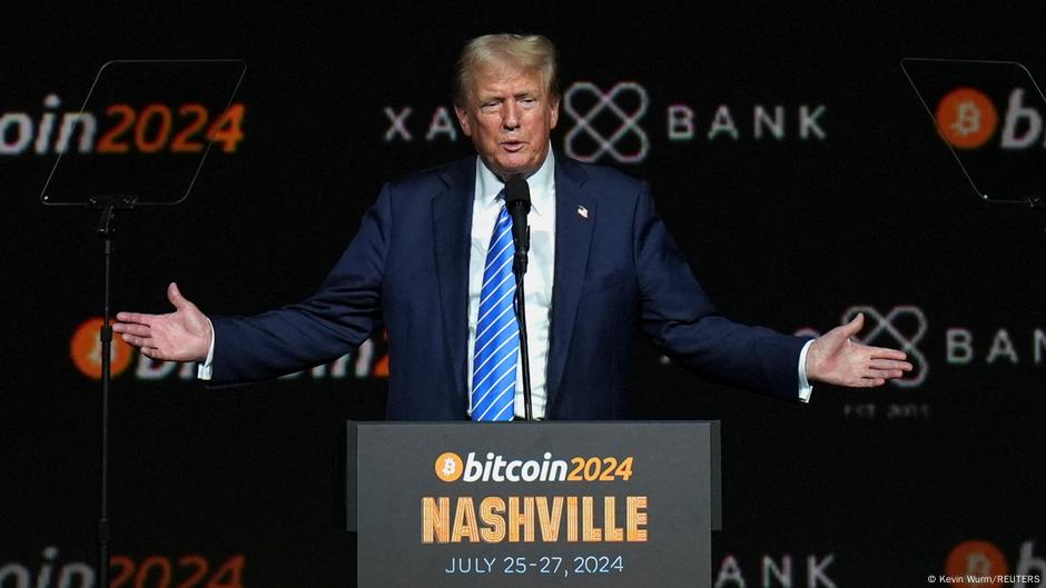 Donald Tramp govori na bitkoin konfrenciji u Nešvilu 27.07.2024.