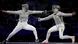 South Korea's Choi Sebin, left, competes with Ukraine's Olga Kharlan in the women's individual Sabre bronze final match during the 2024 Summer Olympics at the Grand Palais South Korea's Choi Sebin, left, competes with Ukraine's Olga Kharlan in the women's individual Sabre bronze final match during the 2024 Summer Olympics at the Grand Palais
