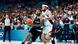 South Sudan's Carlik Jones carries the ball against Devin Booker of the United States South Sudan's Carlik Jones carries the ball against Devin Booker of the United States