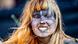 Portrait shot of a fantasy actress with blonde hair and dark make-up Portrait shot of a fantasy actress with blonde hair and dark make-up