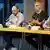 Vladimir Kara-Murza, Andrei Pivovarov e Ilya Yashin dão entrevista a jornalistas na sede da DW em Bonn