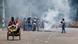 Smoke rises from a fire during a protest by students demanding the resignation of Prime Minister Sheikh Hasina, in Dhaka, Bangladesh, on August 4, 2024 Smoke rises from a fire during a protest by students demanding the resignation of Prime Minister Sheikh Hasina, in Dhaka, Bangladesh, on August 4, 2024