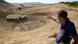 Italian drought in Sicily impacted farmer Italian drought in Sicily impacted farmer