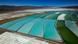 Aerial view of evaporation pools for lithium extraction Aerial view of evaporation pools for lithium extraction