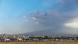 A view of the airport as Etna volcano during spewed ash and lava strongly in Catania A view of the airport as Etna volcano during spewed ash and lava strongly in Catania