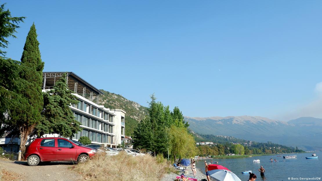 Нелегални градежни работи на брегот на Охридското Езеро. Охрид, 13 август 2024 година