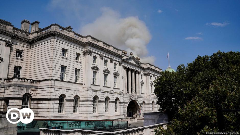 Firefighters respond to blaze at London's Somerset House