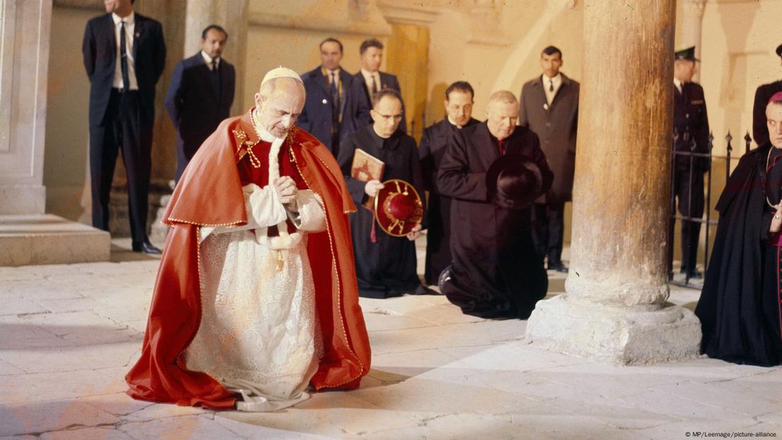 El papa Pablo VI en una visita a Jerusalén.