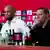 Les resposnsables du Bayern : A gauche, le directeur Jan-Christian Dreesen, au centre, le coach du Bayern Vincent Kompany et à droite Max Eberl, directeur sportif.