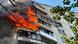 An apartment building burns after a Russian air strike in Kharkiv An apartment building burns after a Russian air strike in Kharkiv