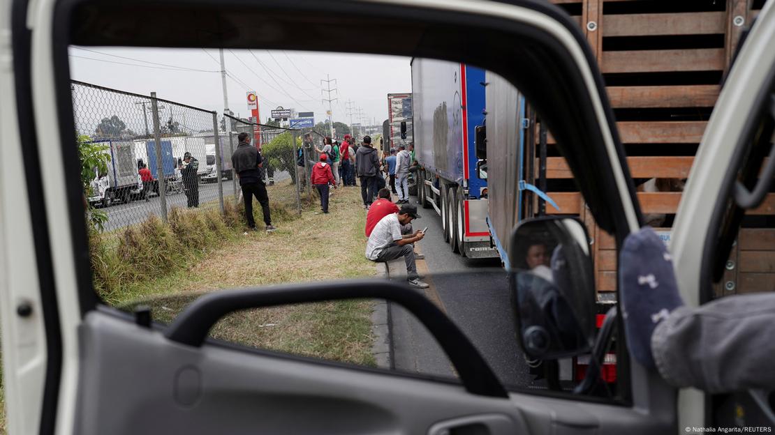 Foto de los bloqueos en Bogotá