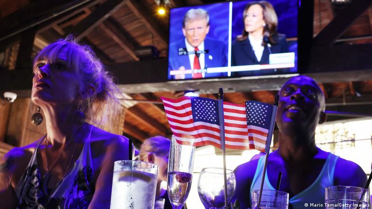US election: Harris puts Trump on defensive in fiery debate