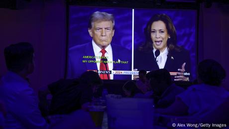 Trump und Harris während ihrer ersten TV-Debatte