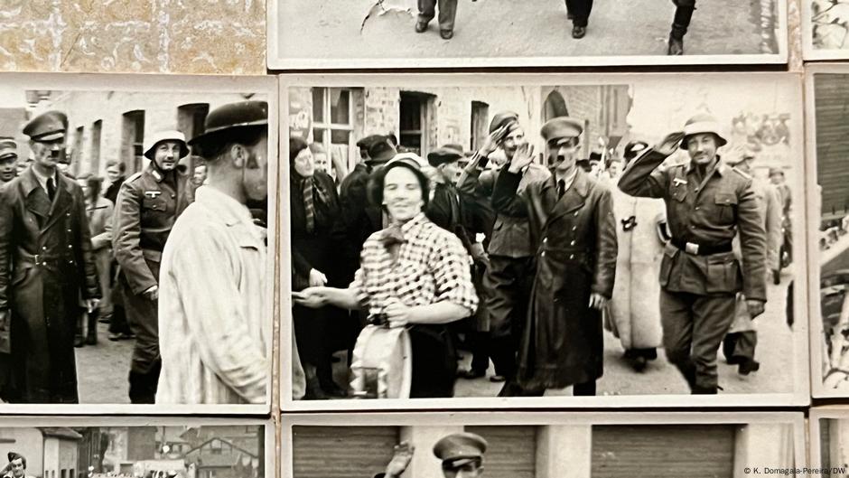 Karneval 1952. Mladići, maskirani kao Hitler, Gebels i Gering, protestuju protiv ponovnog naoružavanja Nemačke