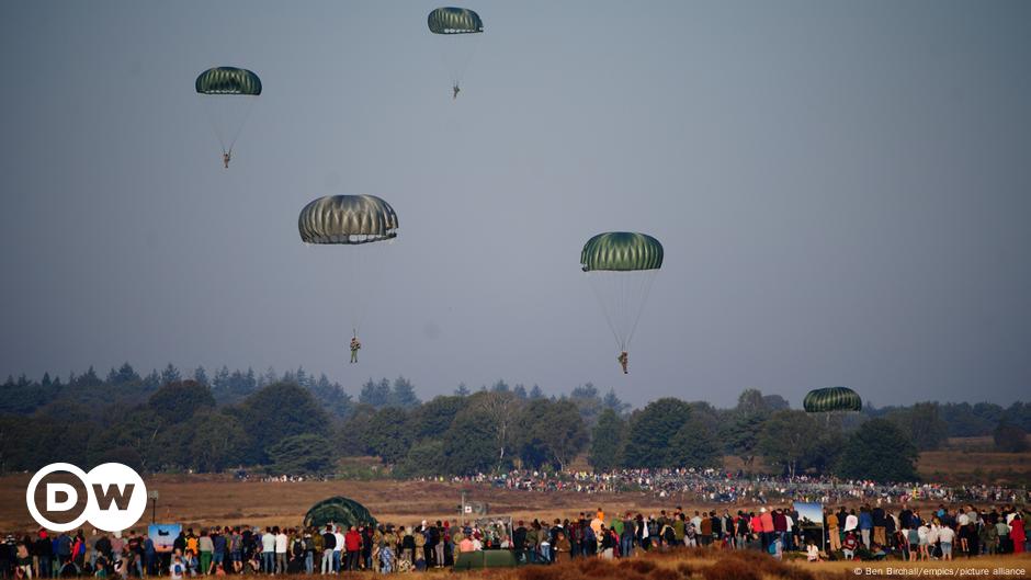 Paratroopers land in Arnhem honoring Operation Market Garden