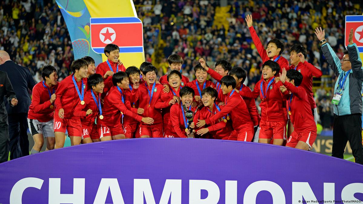 North Korea's U-20 women celebrate their success