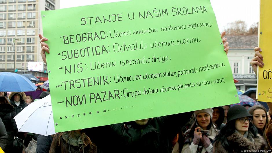 Poruka sa jednog od ranijih protesta