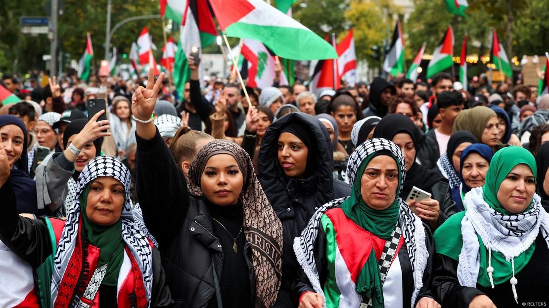 Manifestación propalestina en Berlín.