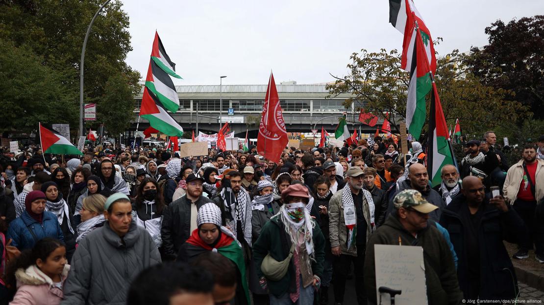 Manifestación propalestina en Berlín, en 2024. Manifestación propalestina en Berlín, en 2024.