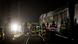 Rescue workers operating in the dark with the help of a floodlight at the site of a derailed passenger train in Saarland, Germany. October 15, 2025. Rescue workers operating in the dark with the help of a floodlight at the site of a derailed passenger train in Saarland, Germany. October 15, 2025.
