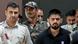 Policemen escort a bearded man looking stern Policemen escort a bearded man looking stern