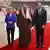 European Council President Charles Michel, right, and European Commission President Ursula von der Leyen, left, welcome Kuwait's Prime Minister Sheikh Ahmad Abdullah Al-Ahmad Al-Sabah during an EU-Gulf Cooperation Council meeting at the European Council building in Brussels.