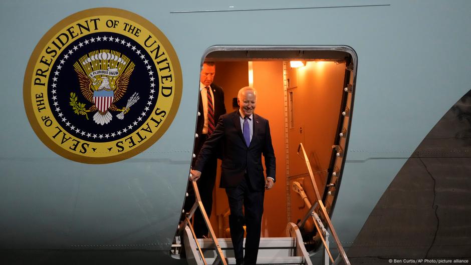 Joe Biden arrives in Germany for shortened farewell visit