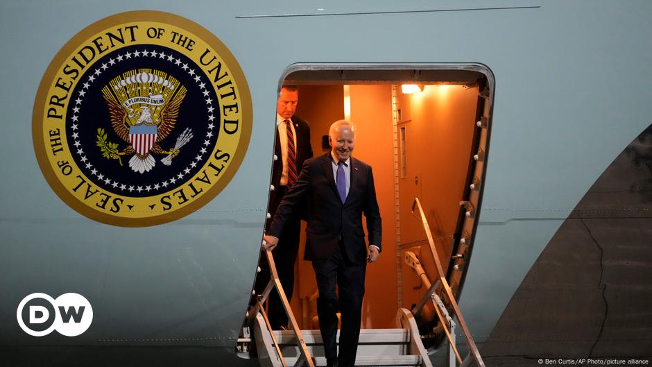 Joe Biden arrives in Germany for shortened farewell visit