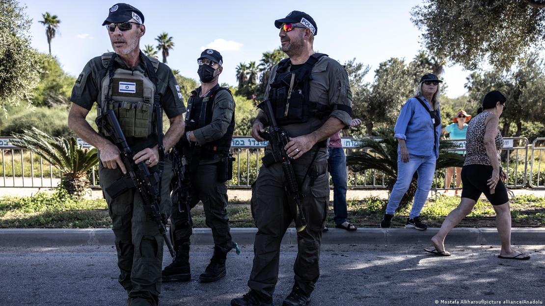 Policiais israelenses protegem residência do primeiro-ministro