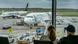 Two planes belonging to Eurowings and Ryanair at Berlin's airport Two planes belonging to Eurowings and Ryanair at Berlin's airport