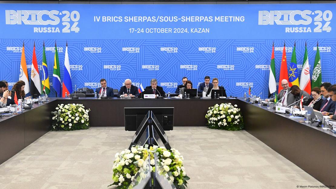 Representantes do Brics reunidos em Kazan, Rússia