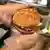 A McDonald's Quarter Pounder burger.