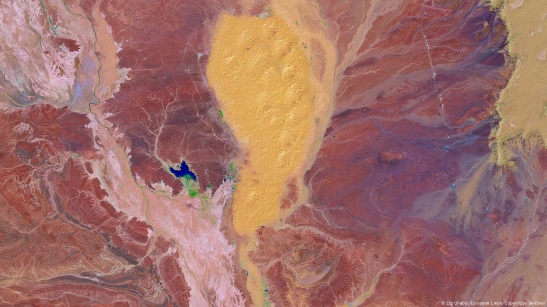 Imagem de satélite do deserto do Saara