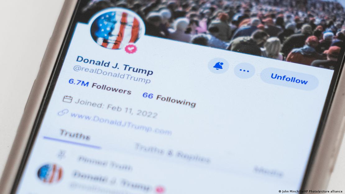 Ο λογαριασμός του Ντόναλντ Τραμπ στο Truth Social