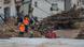 A team of rescue workers in a flooded street in Spain A team of rescue workers in a flooded street in Spain