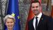 Ursula von der Leyen i Milojko Spajić, iza njih zastave EU-a i Crne Gore Ursula von der Leyen i Milojko Spajić, iza njih zastave EU-a i Crne Gore