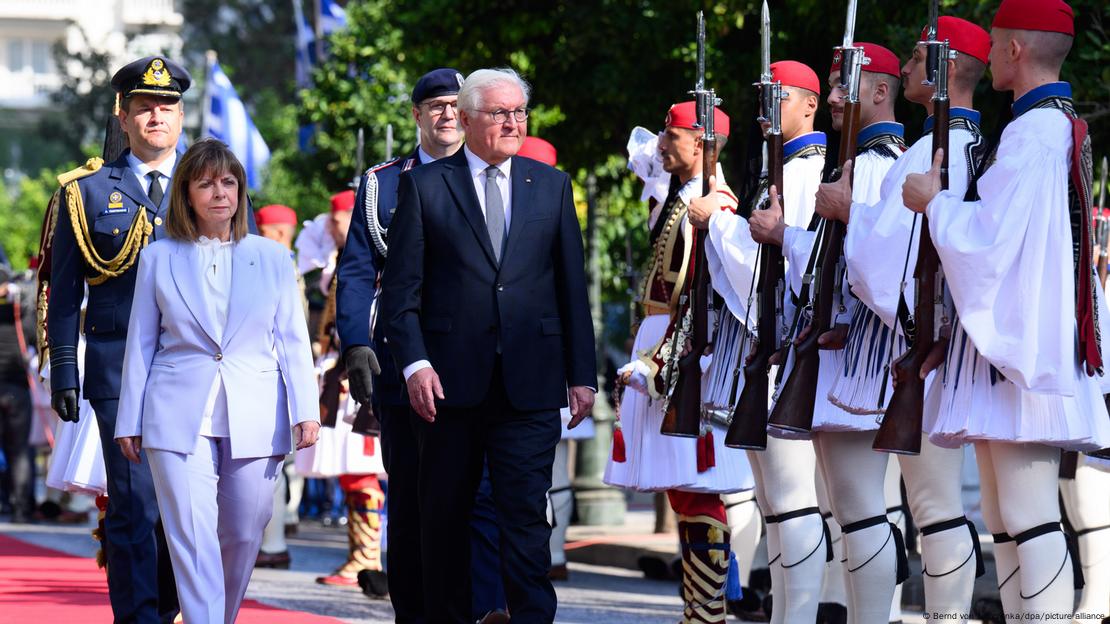 Με στρατιωτικές τιμές η άφιξη του Γερμανού Προέδρου