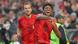Torjubel Kingsley Coman von Bayern München, im Hintergrund Harry Kane Torjubel Kingsley Coman von Bayern München, im Hintergrund Harry Kane