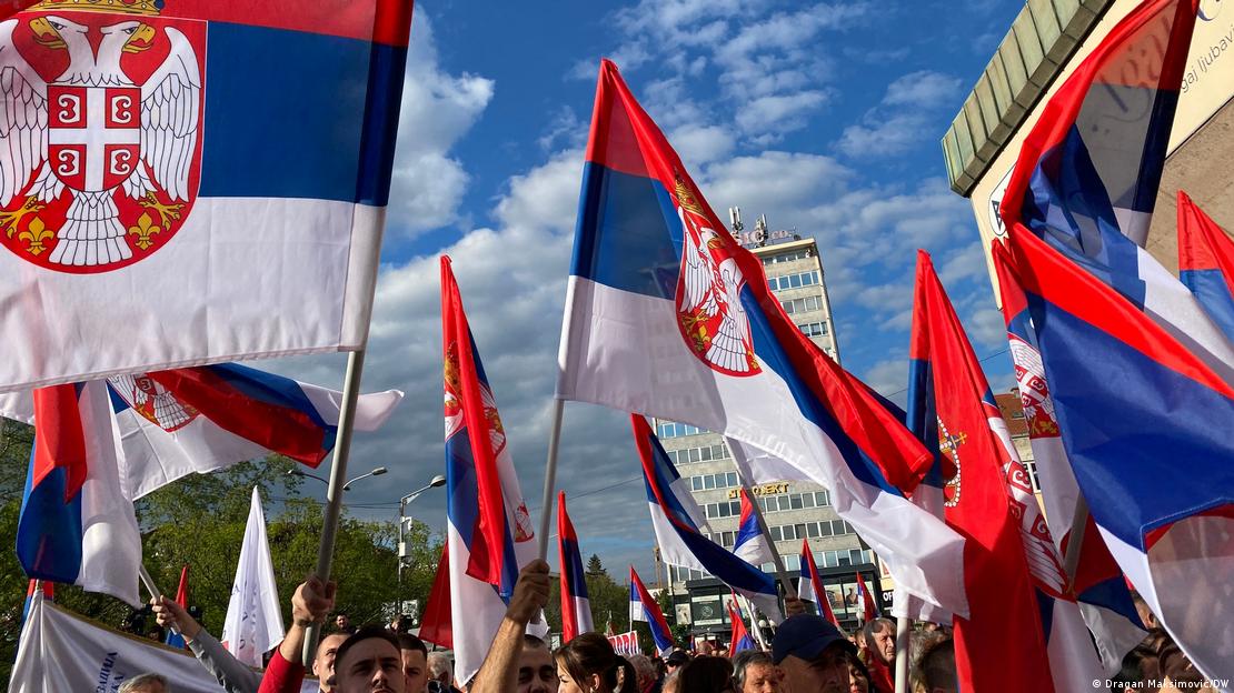 Zastave sa grbom RS, koji u crvenom štitu ima dvoglavog orla u poletu sa po jednim zlatnim krinom s obje strane orlovog repa