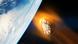 A NASA illustration of an asteroid flying towards to Earth A NASA illustration of an asteroid flying towards to Earth