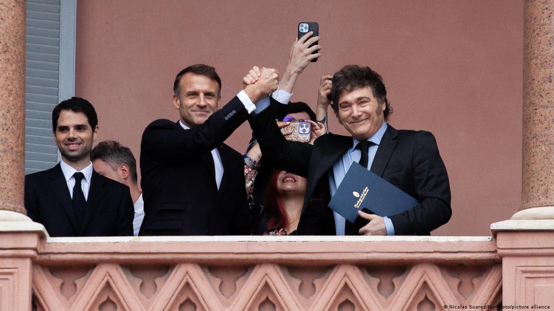 Ο Εμ. Μακρόν με τον Χ. Μιλέι