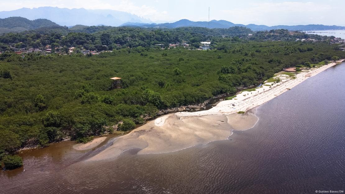 Vista aérea de praia