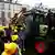 French farmers of the Coordination Rurale gather with their tractors in front of the Haute-Vienne Prefecture to protest against the prospect of a trade agreement with Mercosur