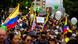masivas protestas en Colombia con banderas