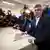 Romanian Prime Minister Marcel Ciolacu casting vote in his run to become the new president