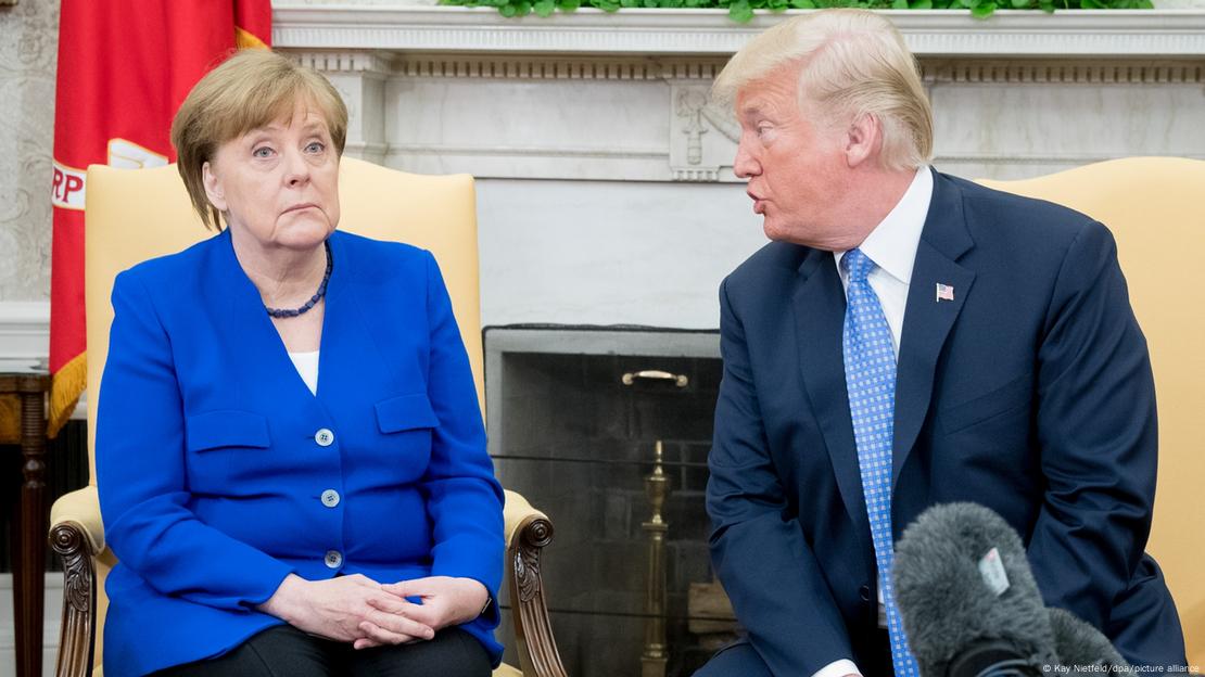 Uashington Merkel dhe Trump duke biseduar